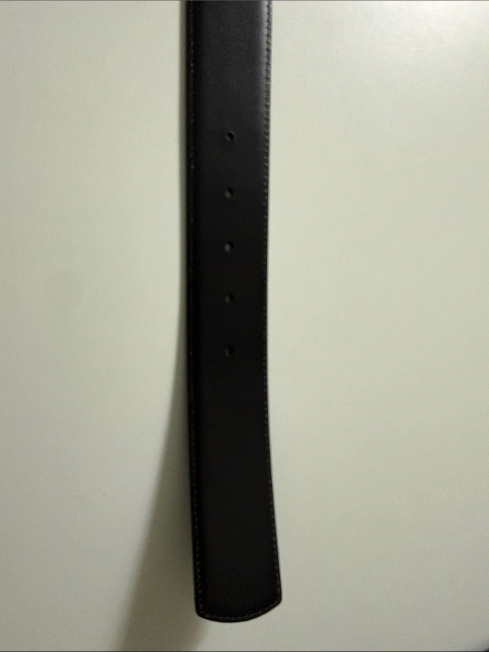 Salvatore Ferragamo Men's Black Leather Belt with Silver Buckle.